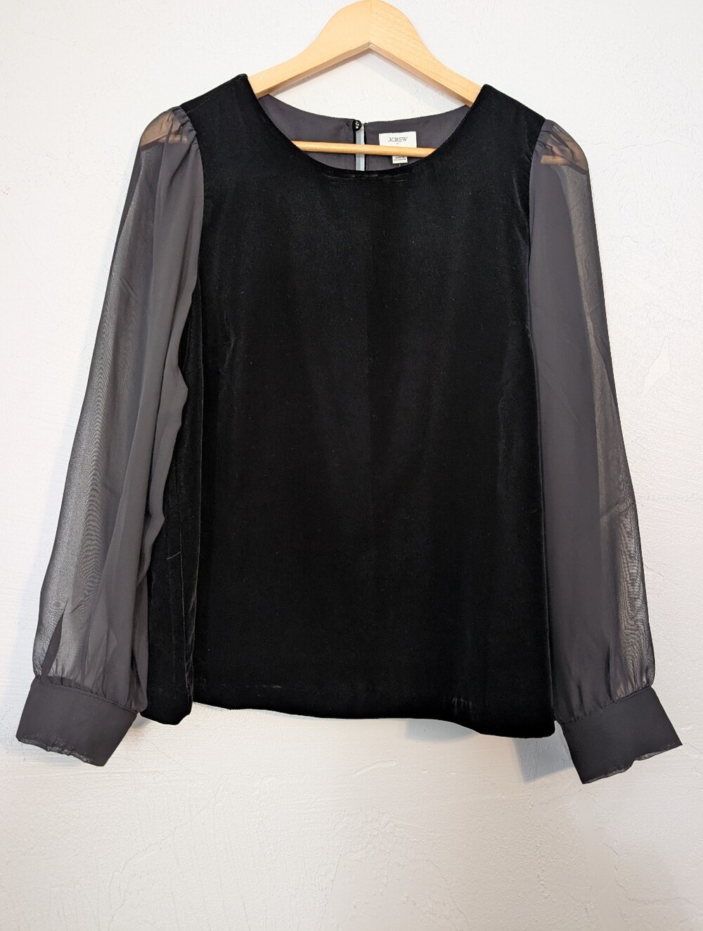 JCrew Velvet Whimsigoth Blouse Dark Romantic Ethereal Witchy Vamp Alt Goth